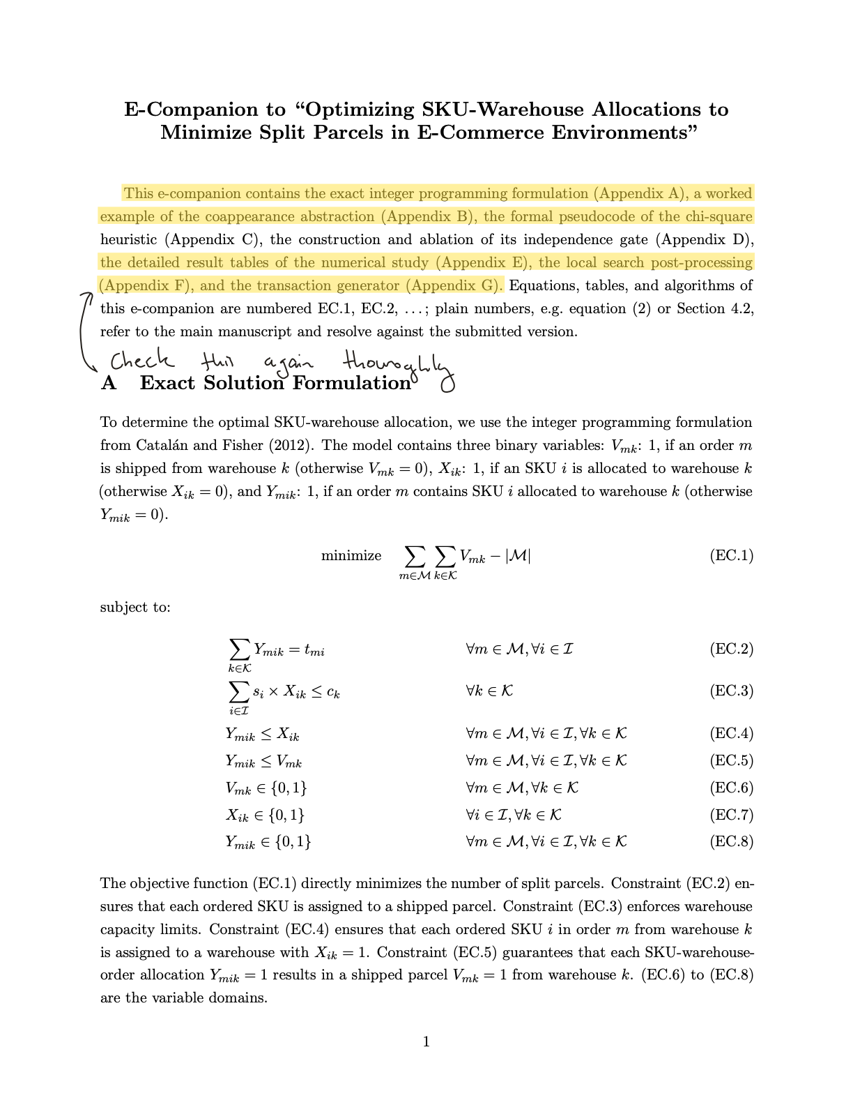 A PDF page on the tablet with two passages marked in yellow highlighter